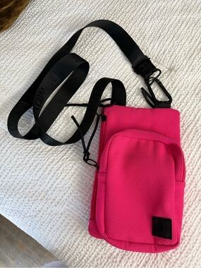 Free People Movement Traveling Pocket Crossbody Bag Hot Pink Athleisure Hiking